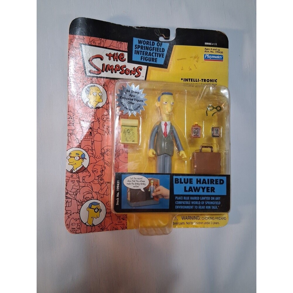 The Simpsons World of Springfield - Blue Haired Lawyer Series 11 Playmates 2002